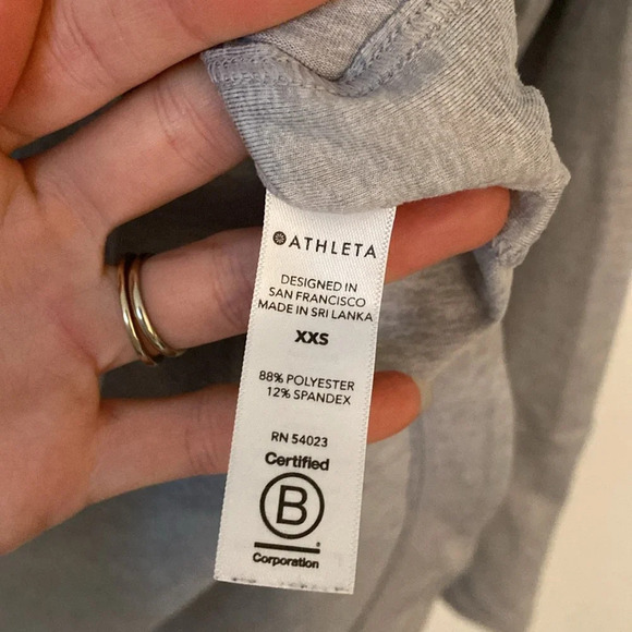 Athleta XXS Light Grey Oversized Hoodie Pullover - Picture 5 of 7